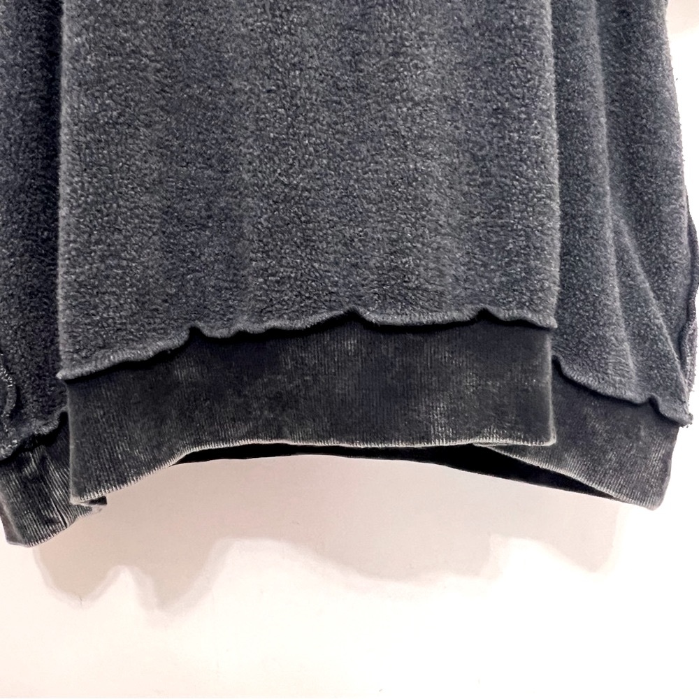 Free People Oversized  Black Heather Sweatshirt Grunge Goth Lounge Modern - Picture 5 of 11